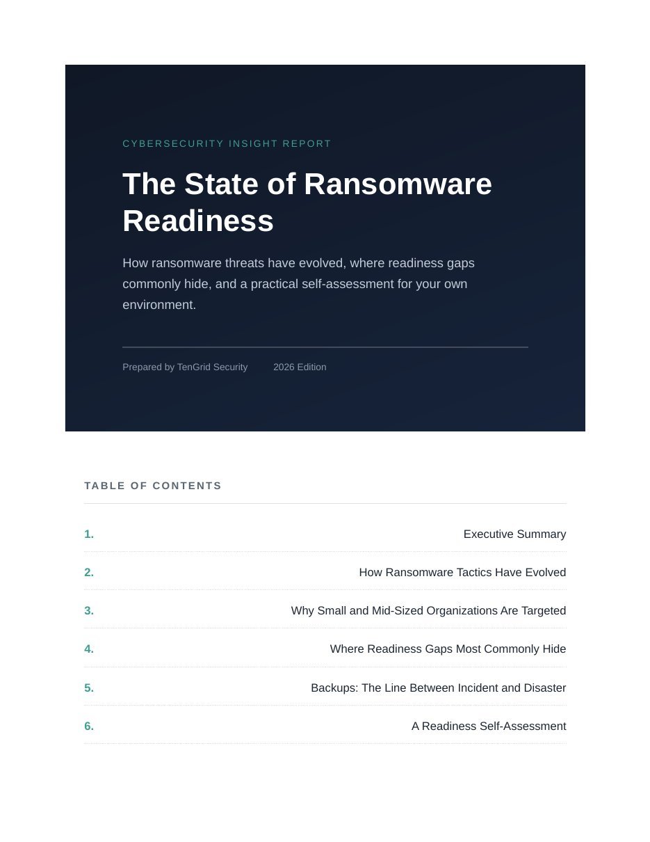 Cover of The State of Ransomware Readiness